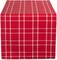 Holiday Dining Table Linen Collection Holly Berry Plaid, Christmas Table Runner 14x108, Red & White